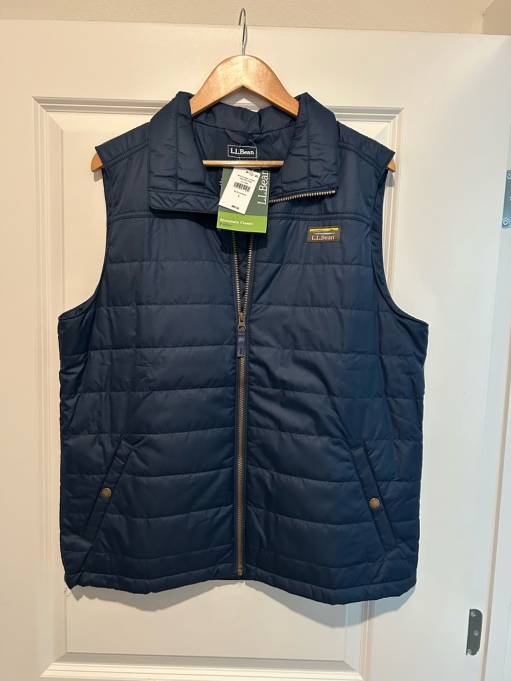 L.L. Bean Navy Quilted Puffer Vest